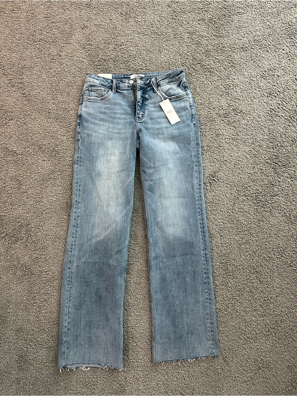 Light Wash High-Rise slim Wide Leg Jeans, tummy control for Women